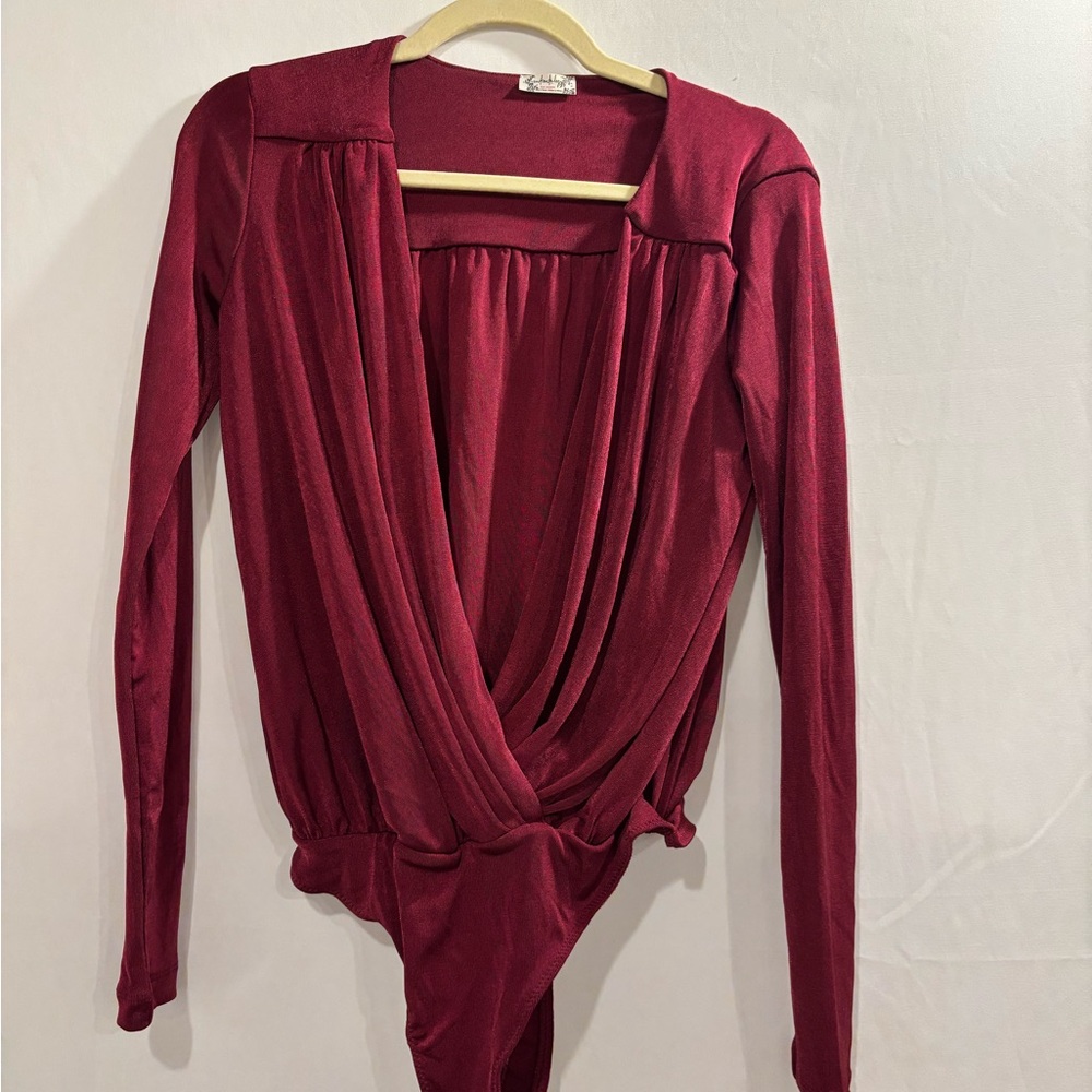 Free People burgundy bodysuit